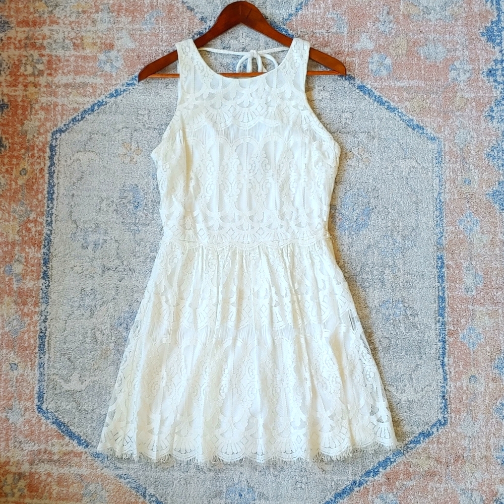 HEARTSOUL | Lace Lined A-line Crocheted Dress